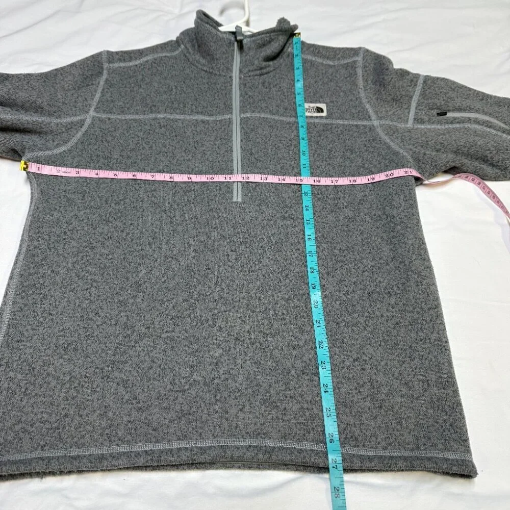 The North‎ Face Gordon Lyons 1/4-Zip Pullover Men’s Medium Gray Fleece EUC